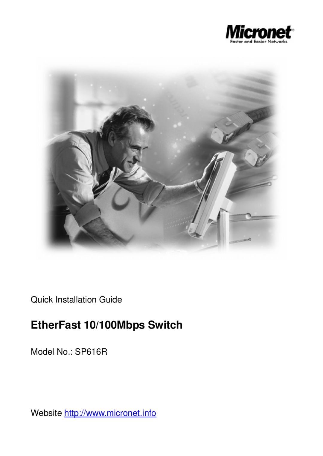 MicroNet Technology SP616R manual EtherFast 10/100Mbps Switch 