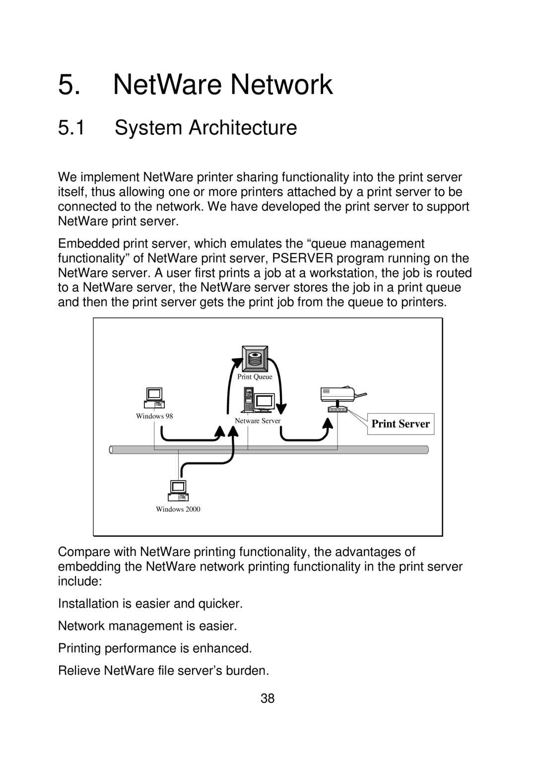 MicroNet Technology SP755D, SP756 user manual NetWare Network, System Architecture 