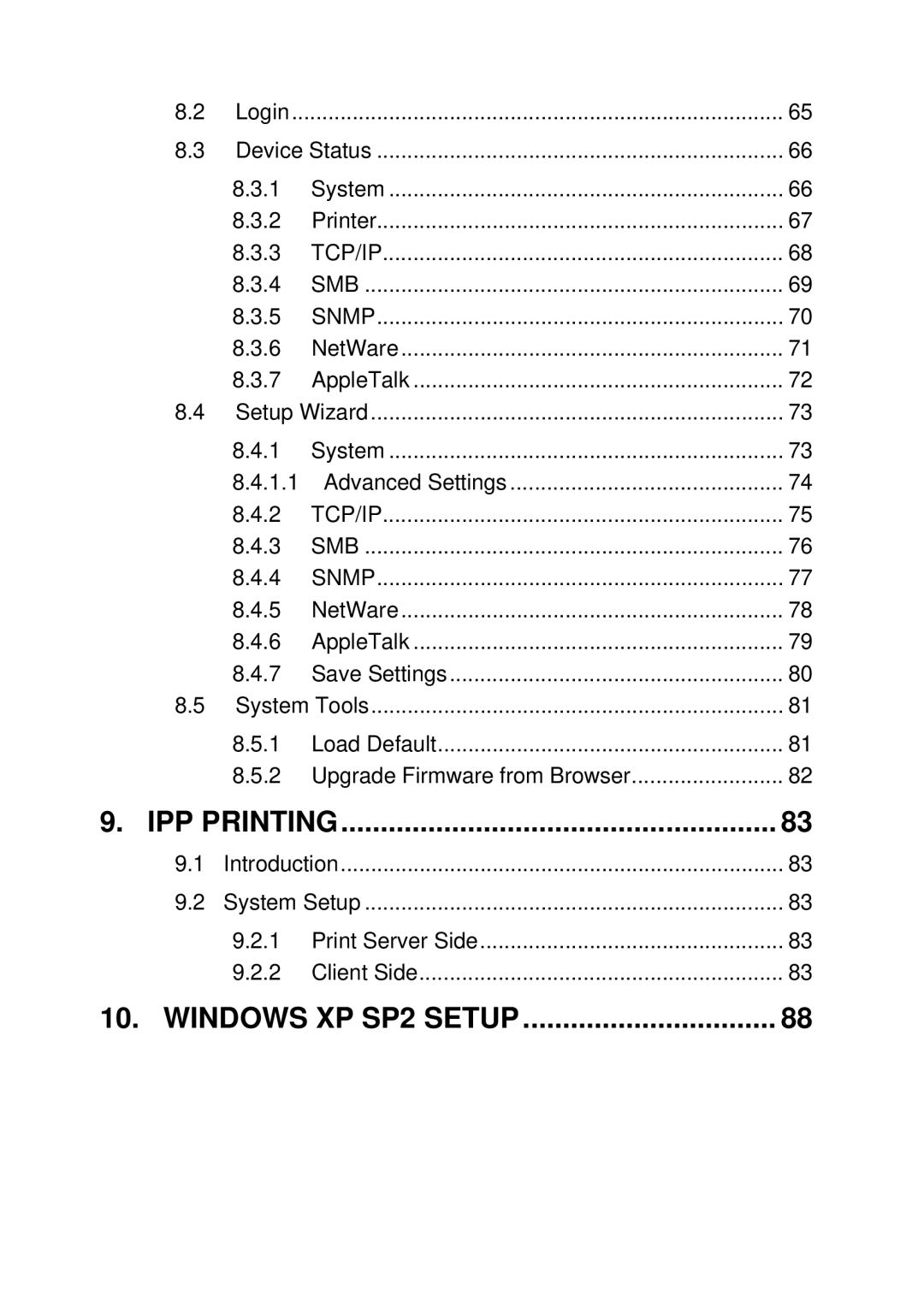 MicroNet Technology SP755D, SP756 user manual IPP Printing 