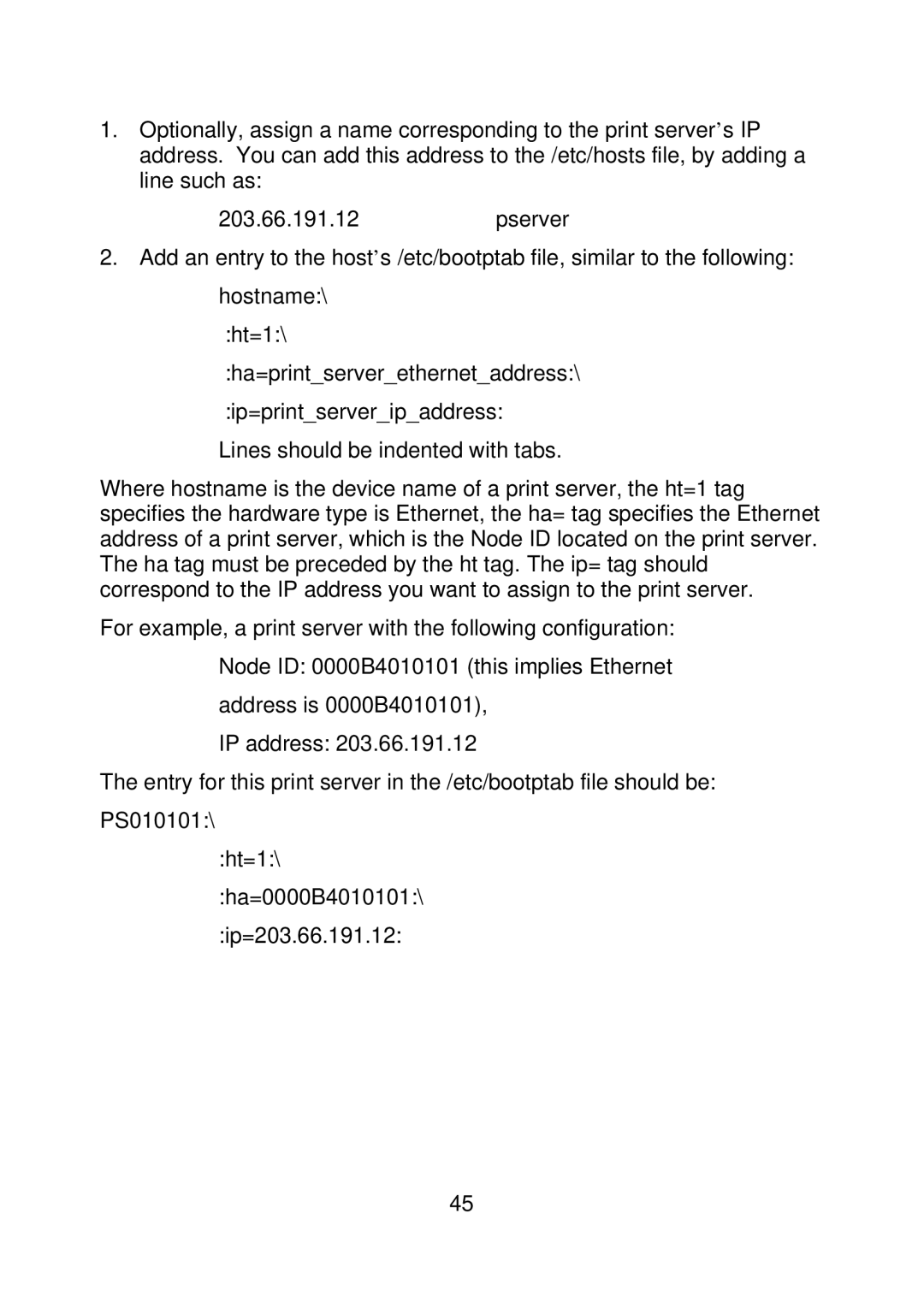 MicroNet Technology SP756, SP755D user manual Ha=printserverethernetaddress\ ip=printserveripaddress 