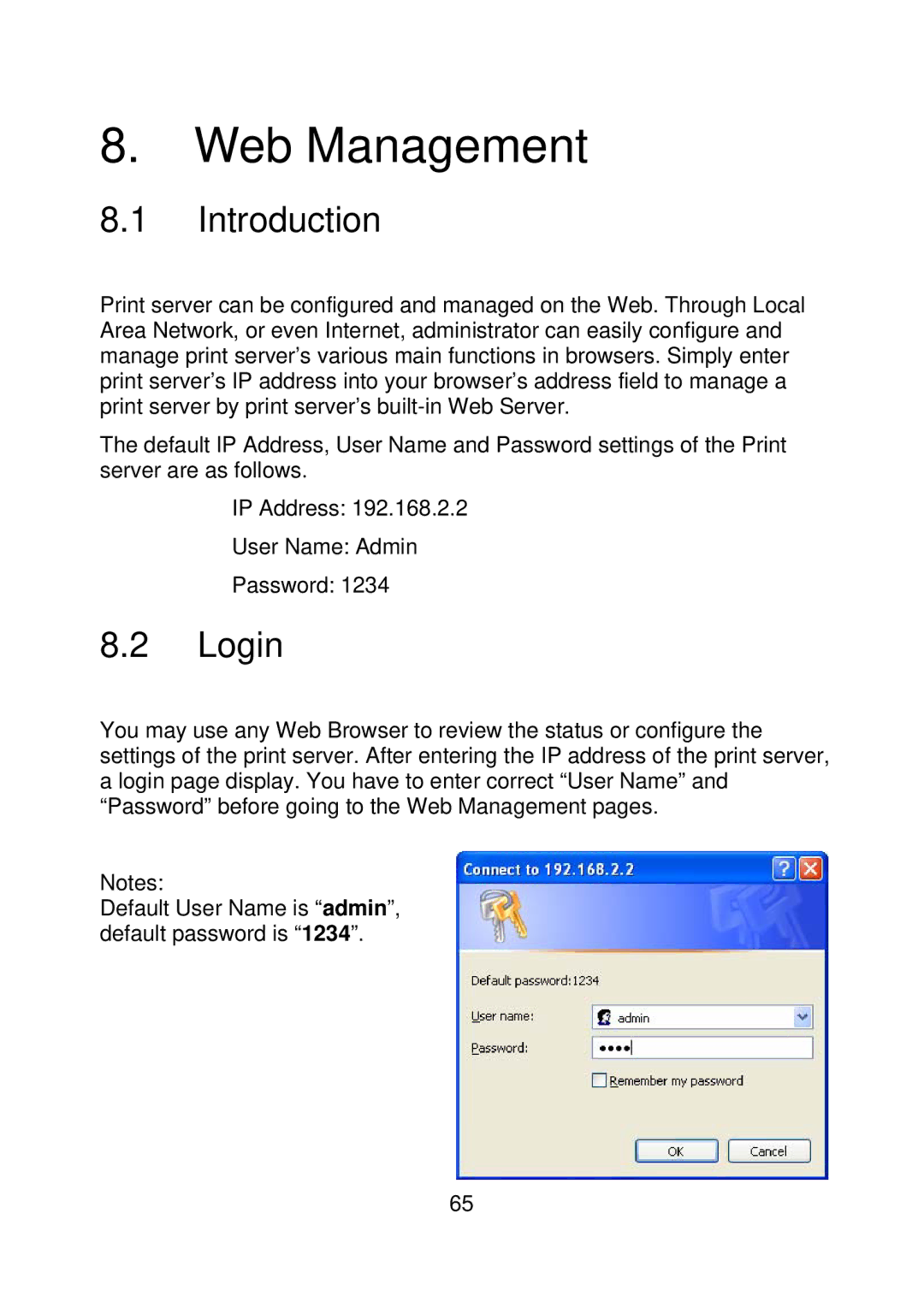 MicroNet Technology SP756, SP755D user manual Web Management, Login 