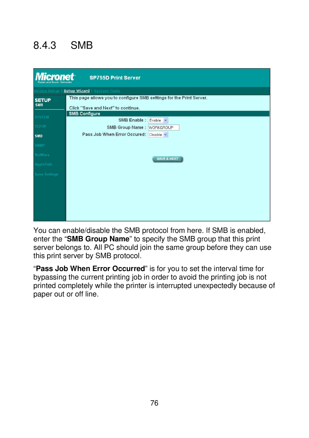 MicroNet Technology SP755D, SP756 user manual 3 SMB 