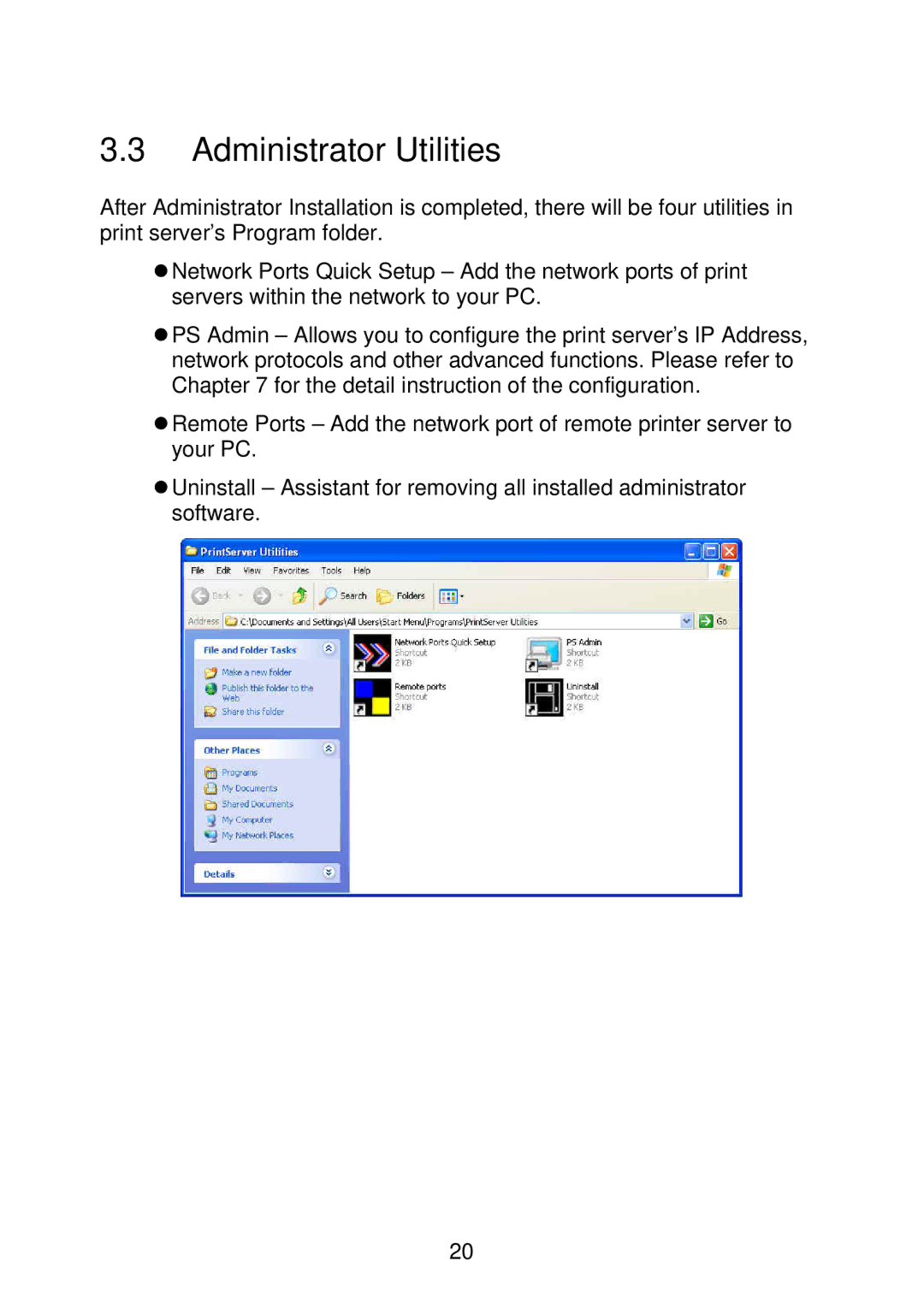 MicroNet Technology SP766W user manual Administrator Utilities 