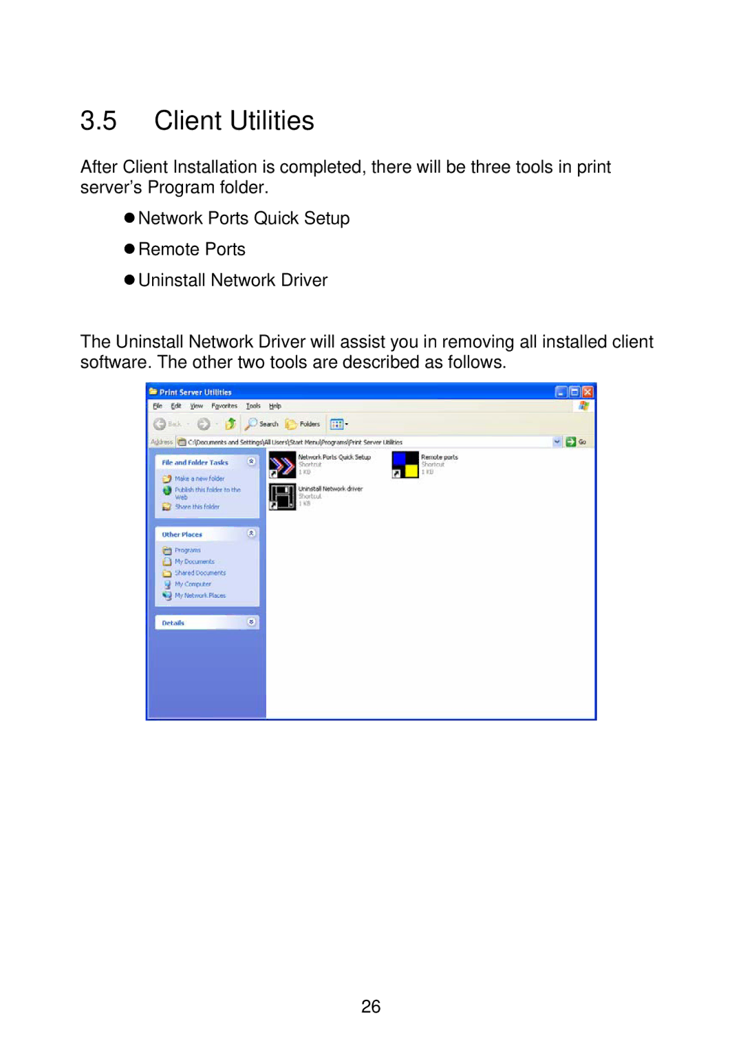 MicroNet Technology SP766W user manual Client Utilities 