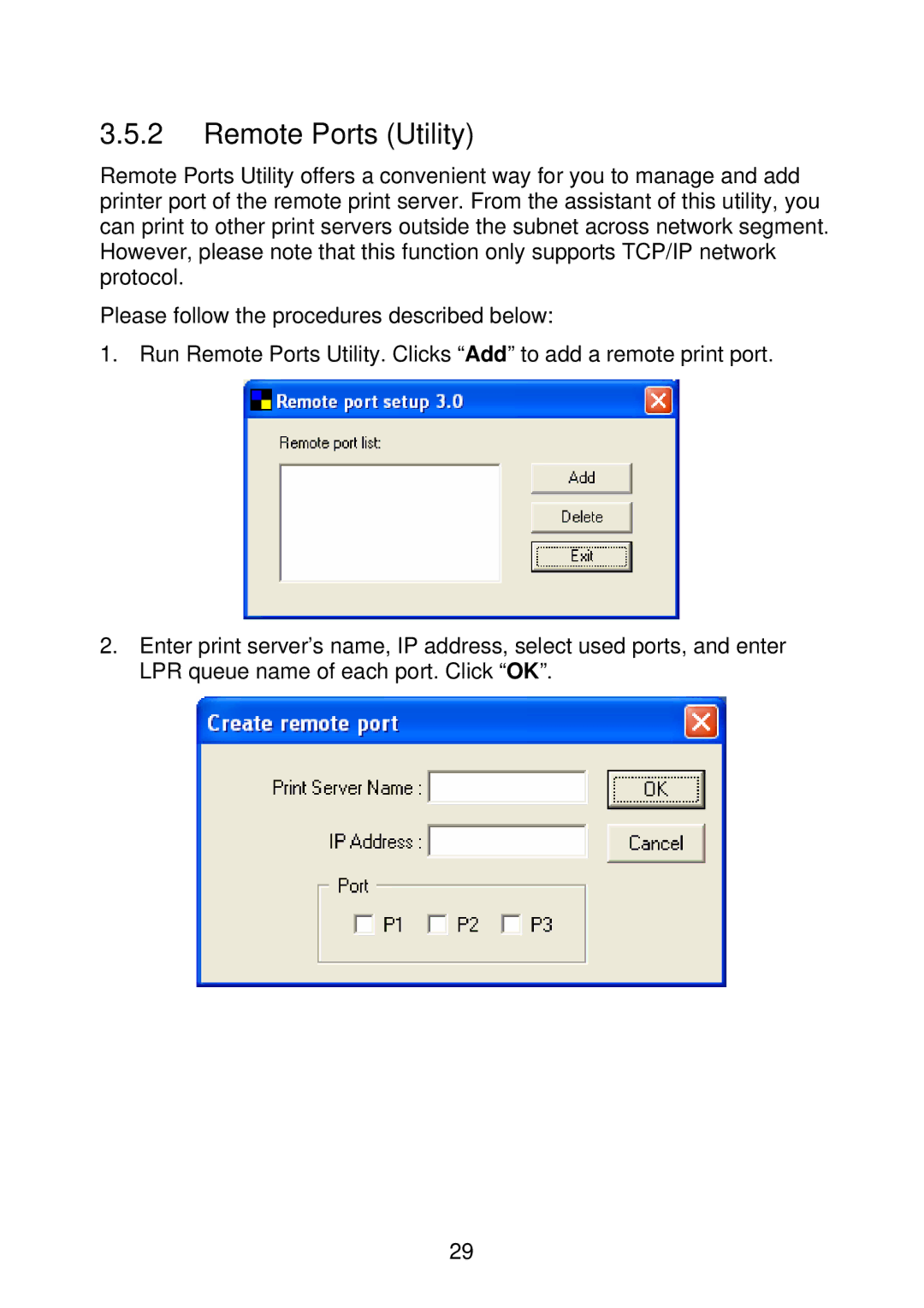 MicroNet Technology SP766W user manual Remote Ports Utility 