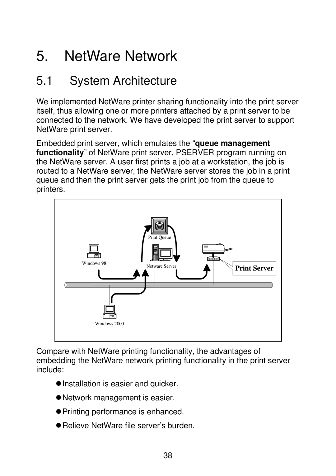 MicroNet Technology SP766W user manual NetWare Network, System Architecture 