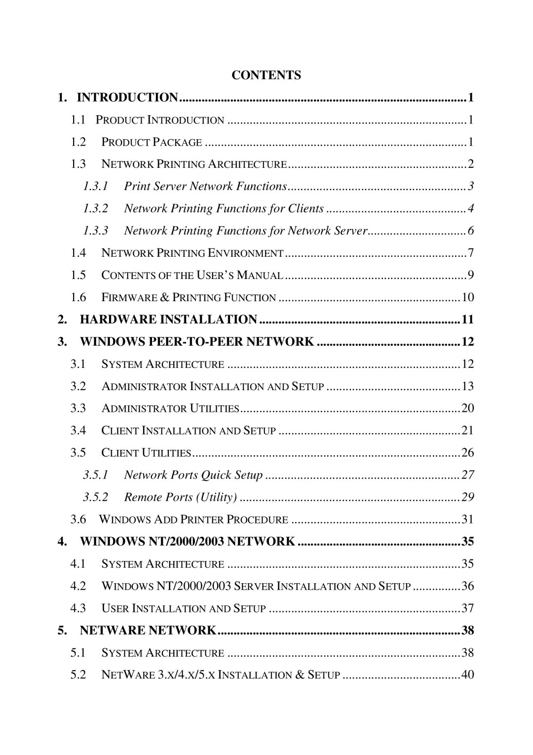 MicroNet Technology SP766W user manual Netware Network 