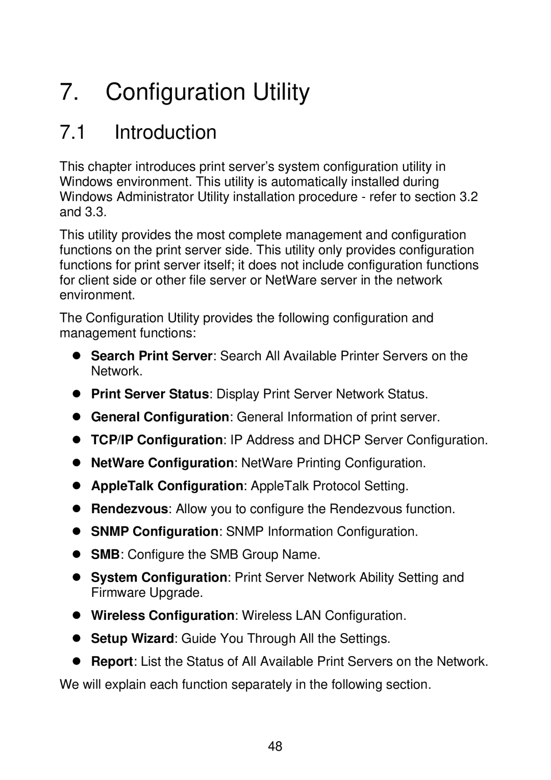 MicroNet Technology SP766W user manual Configuration Utility, Introduction 