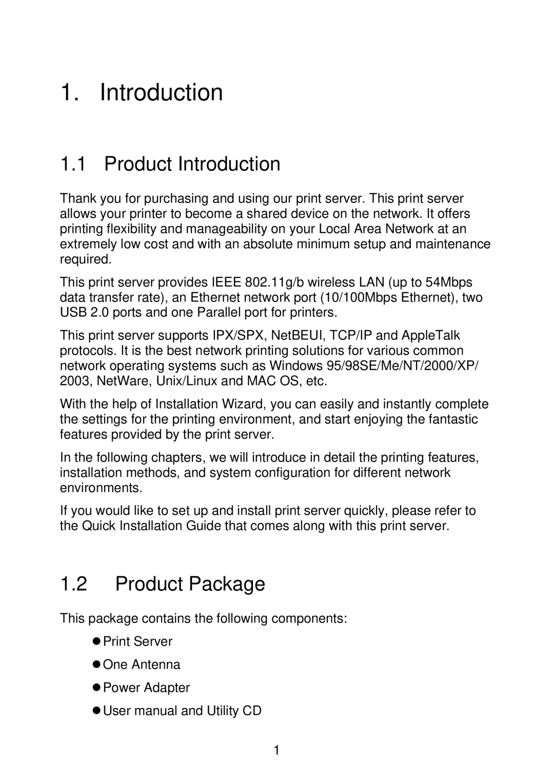 MicroNet Technology SP766W user manual Product Introduction, Product Package 