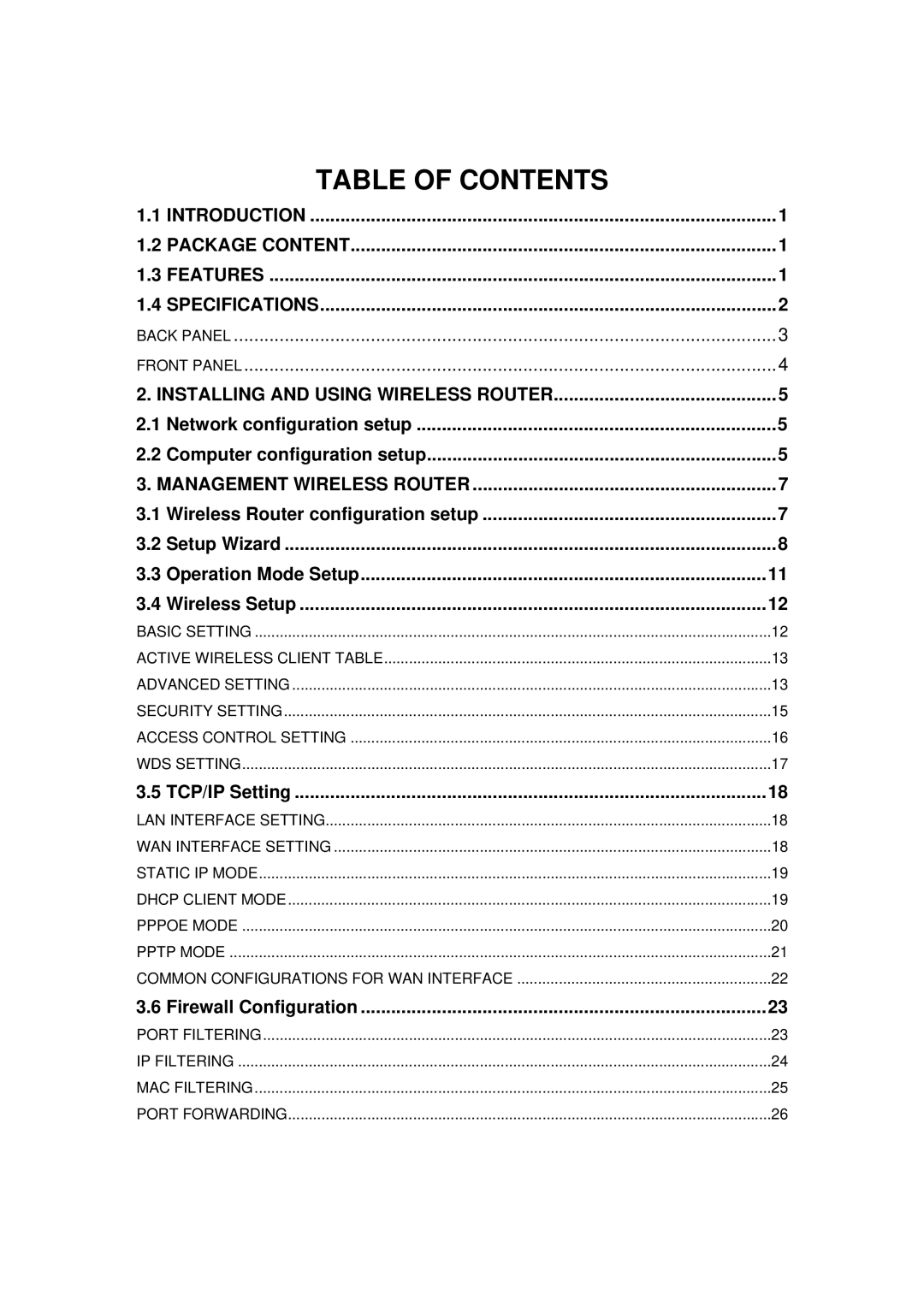 MicroNet Technology SP916GK user manual Table of Contents 