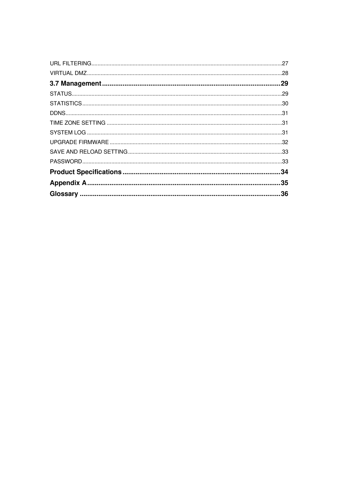 MicroNet Technology SP916GK user manual Management, Product Specifications Appendix a Glossary 