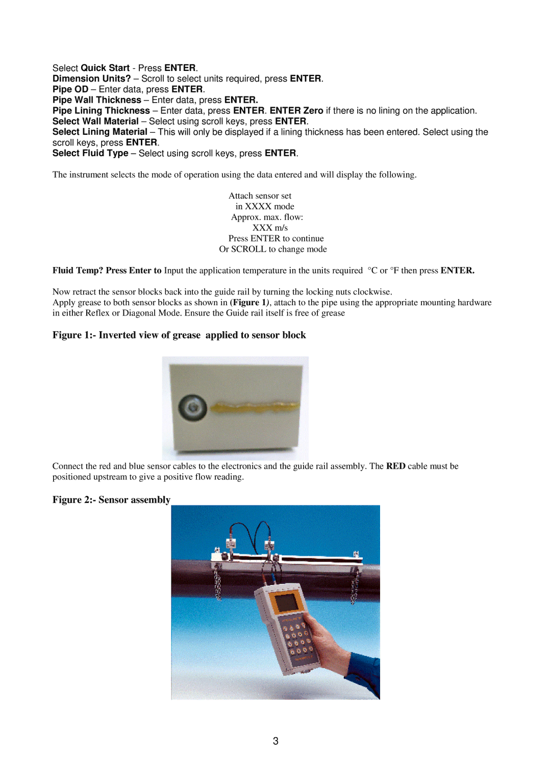 Micronics 216 manual Inverted view of grease applied to sensor block 