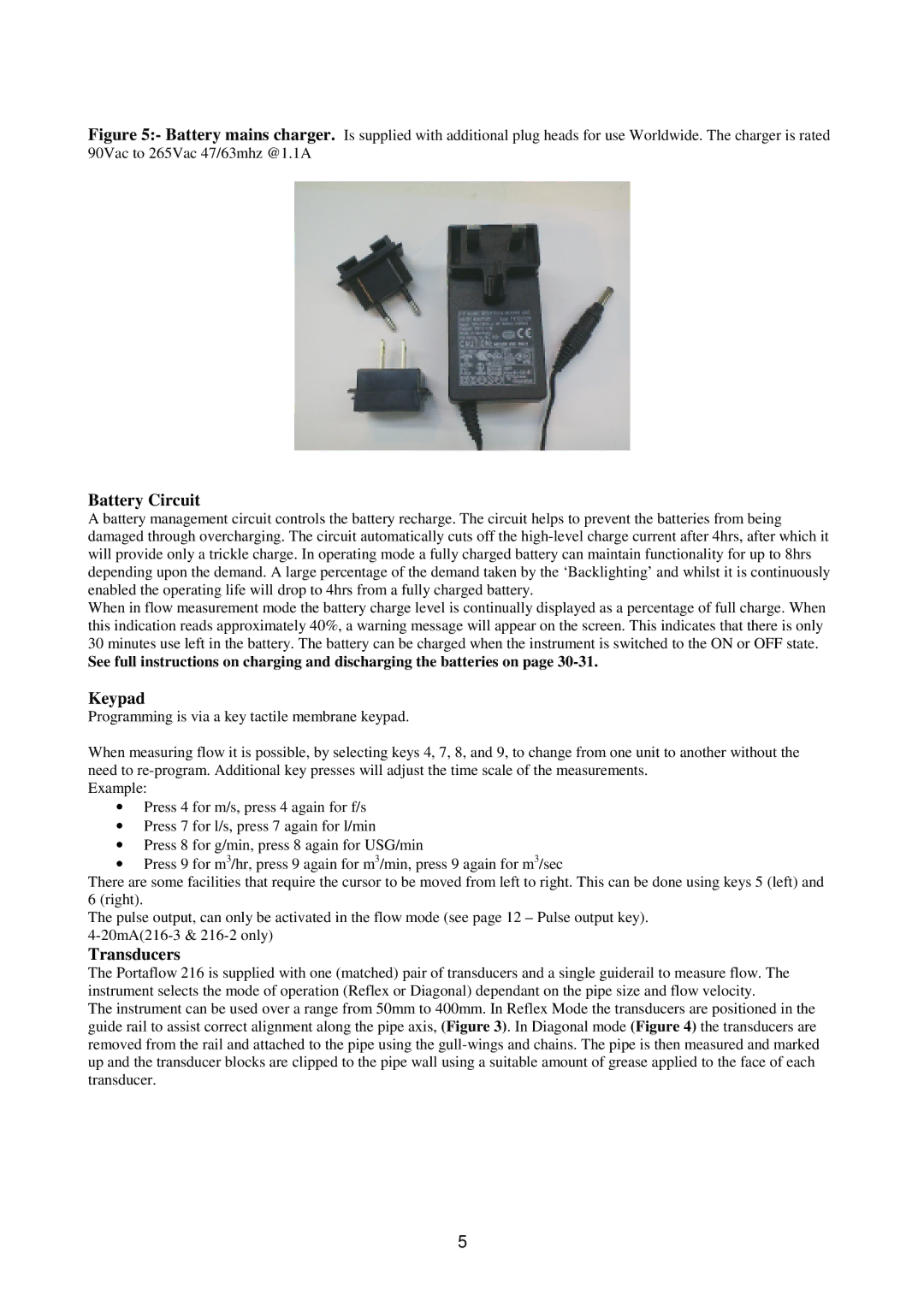 Micronics 216 manual Battery Circuit, Keypad, Transducers 