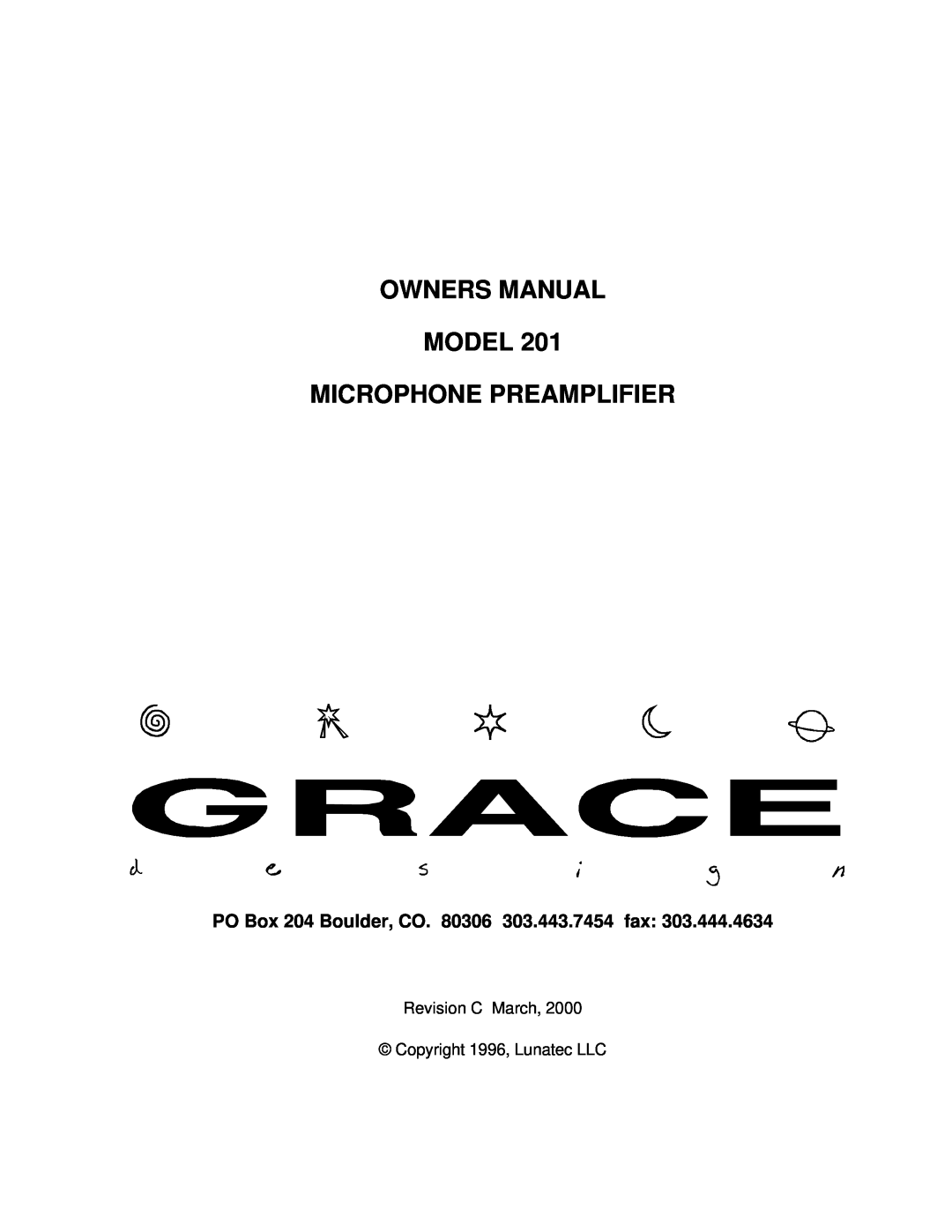 Microplane 201 owner manual PO Box 204 Boulder, CO. 80306 303.443.7454 fax, Revision C March, Copyright 1996, Lunatec LLC 