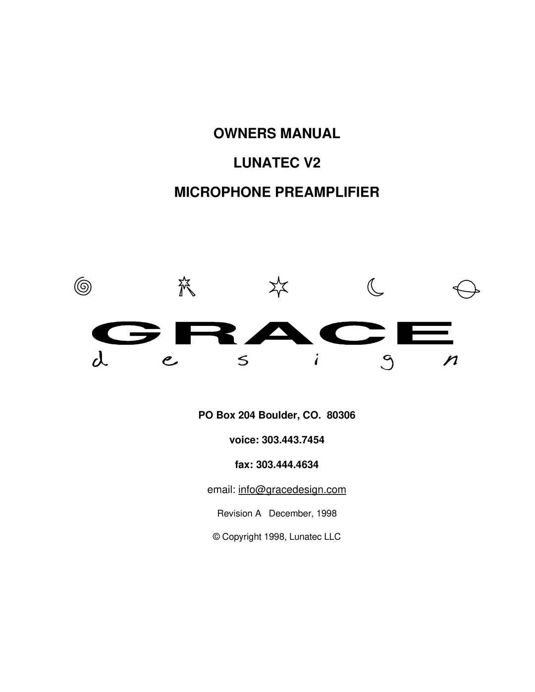 Microplane LUNATEC V2 owner manual Lunatec Microphone Preamplifier 