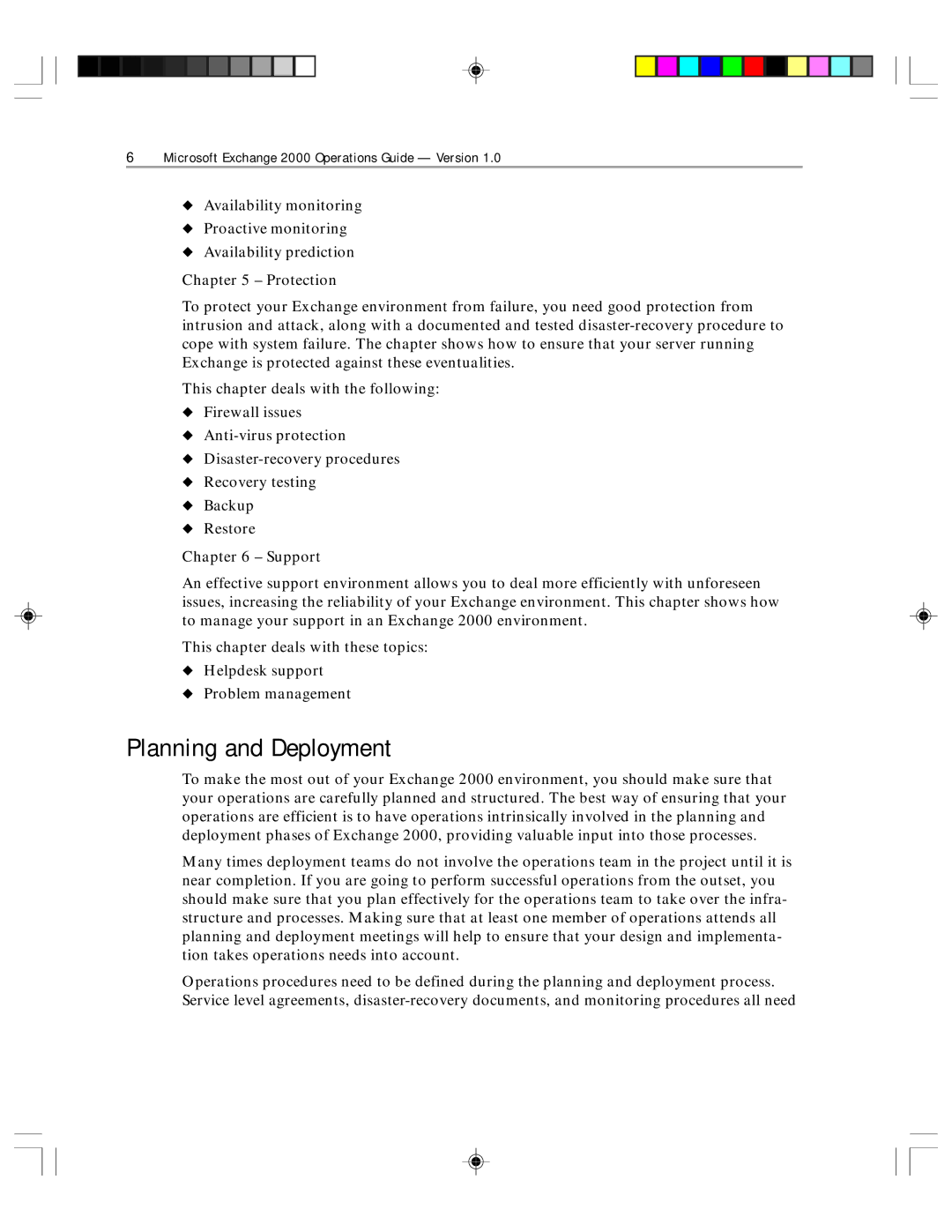 Microsoft 1 manual Planning and Deployment, Protection 