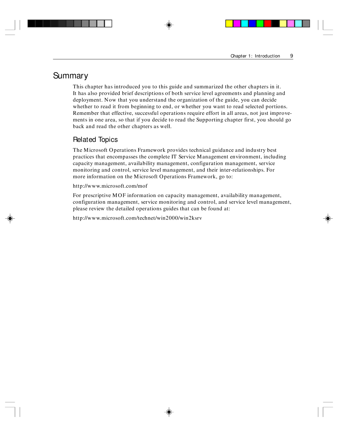 Microsoft 1 manual Summary, Related Topics 