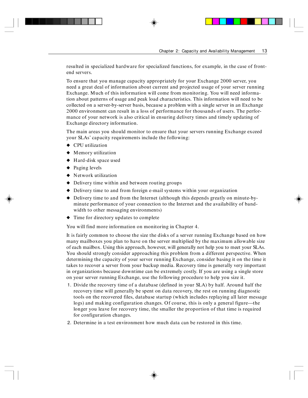 Microsoft 1 manual Capacity and Availability Management 