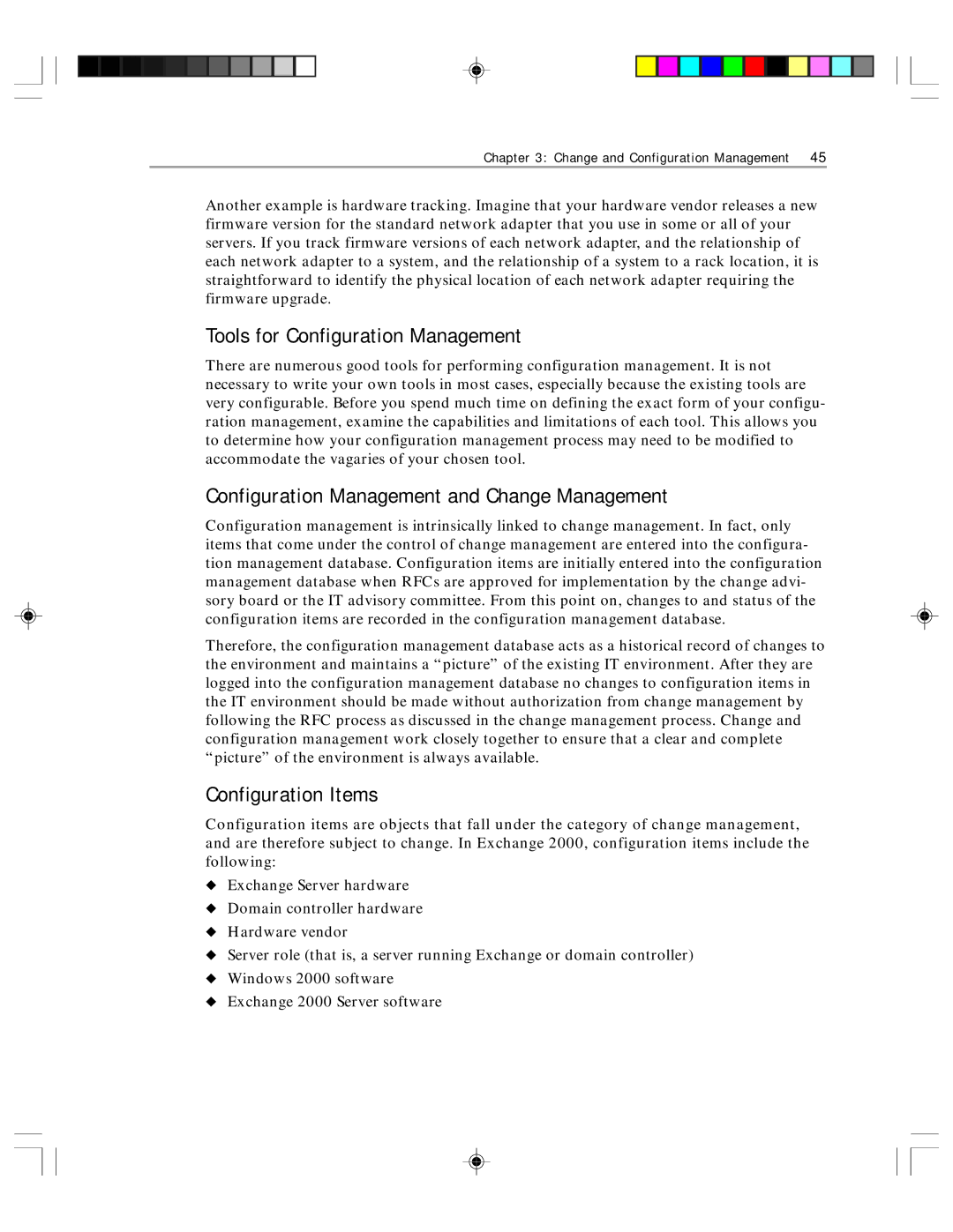 Microsoft 1 manual Tools for Configuration Management, Configuration Management and Change Management, Configuration Items 