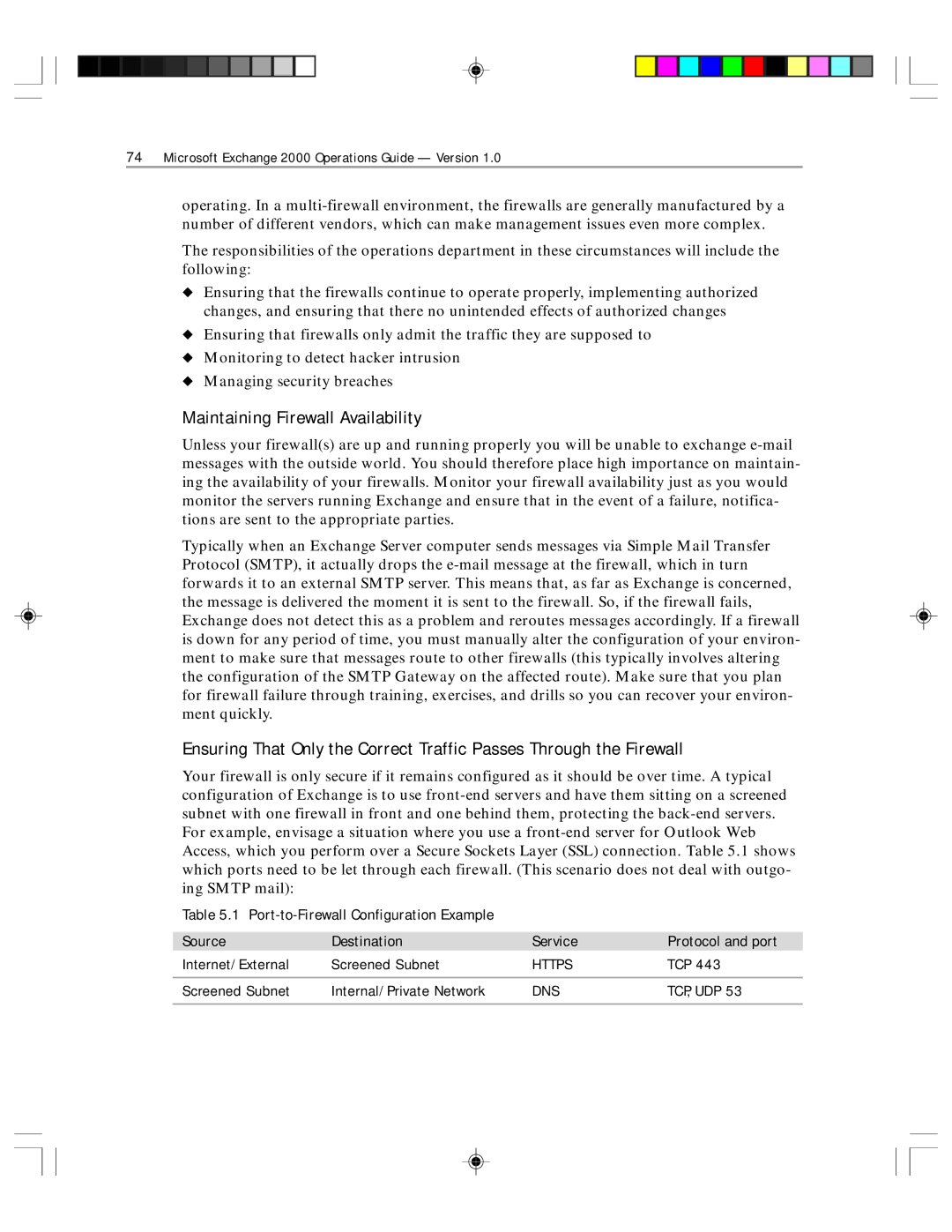 Microsoft 1 manual Maintaining Firewall Availability 