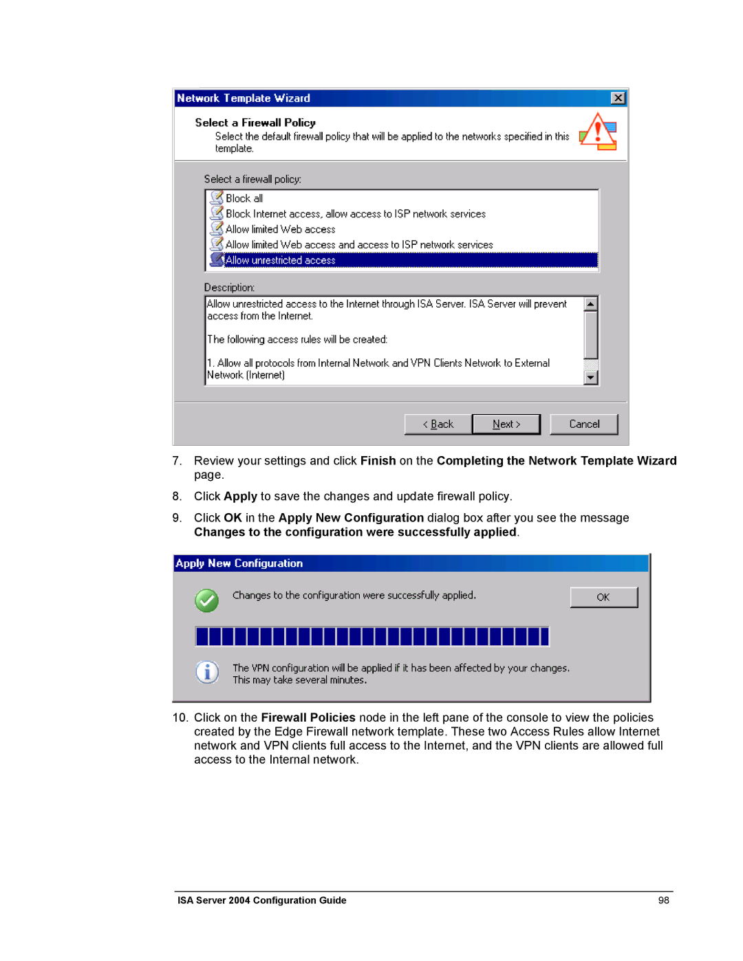 Microsoft manual ISA Server 2004 Configuration Guide 