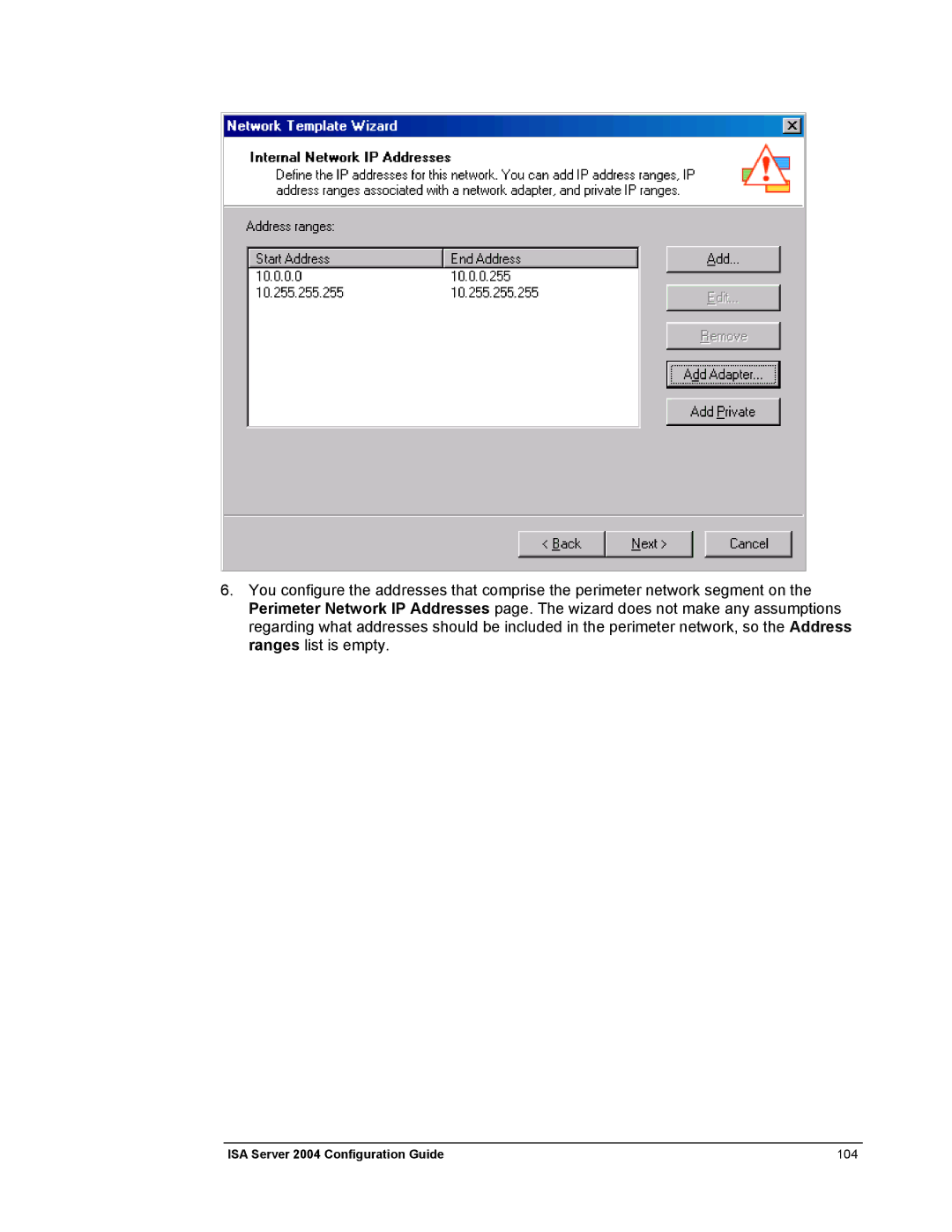 Microsoft manual ISA Server 2004 Configuration Guide 104 