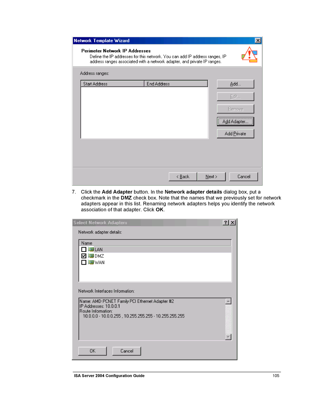 Microsoft manual ISA Server 2004 Configuration Guide 105 