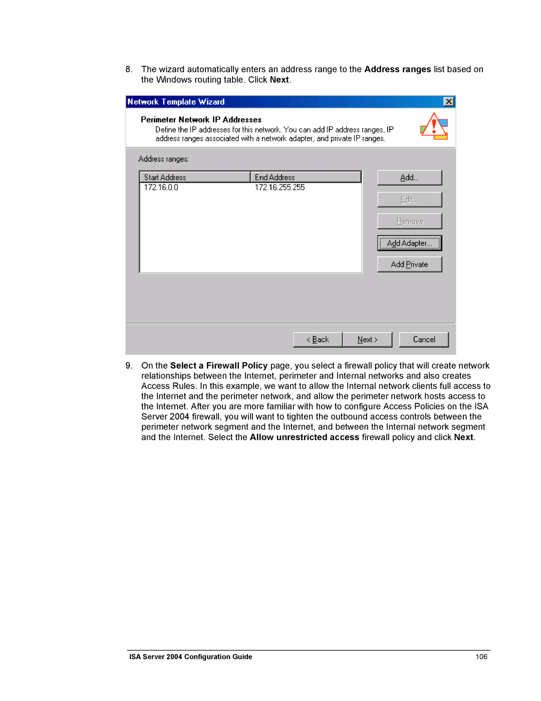 Microsoft manual ISA Server 2004 Configuration Guide 106 