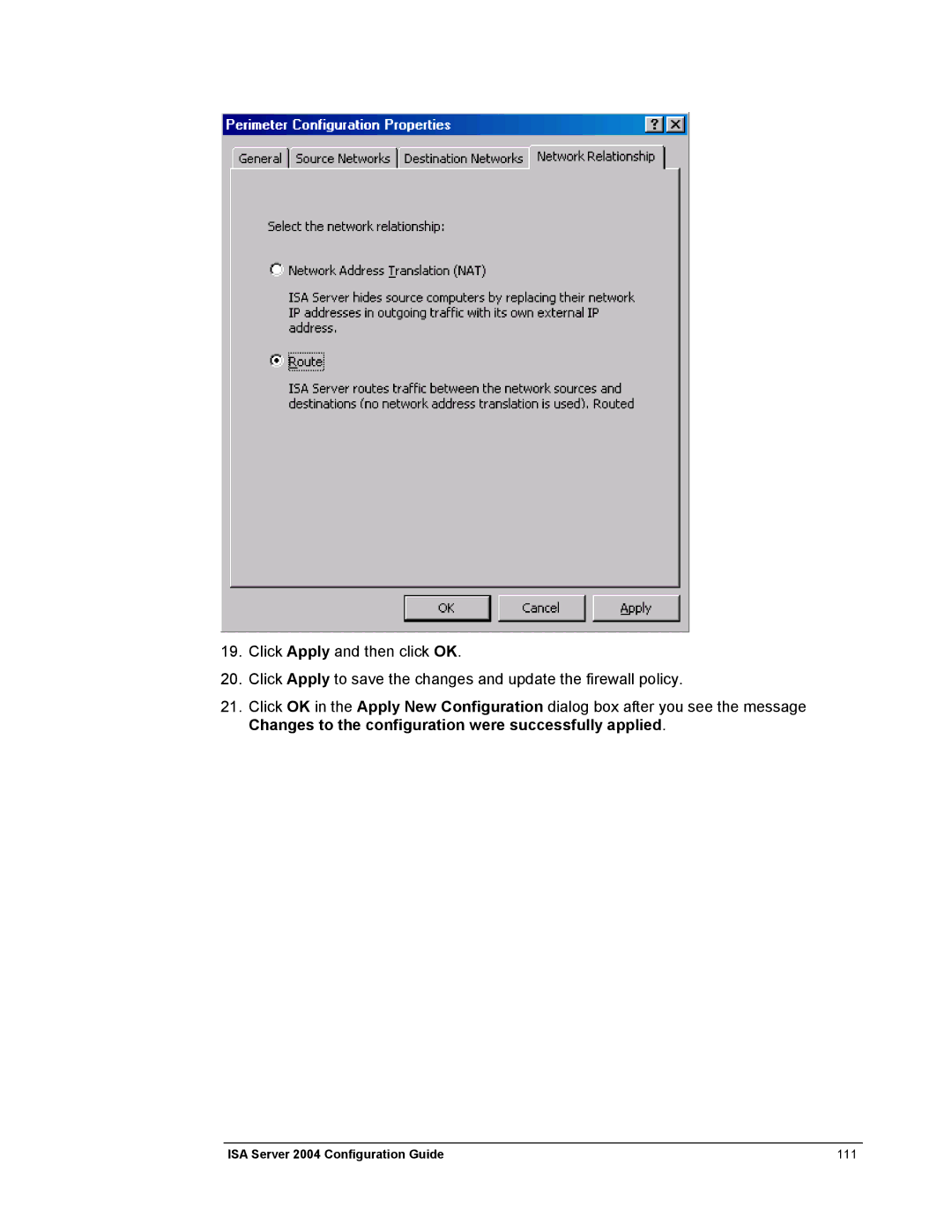 Microsoft manual ISA Server 2004 Configuration Guide 111 