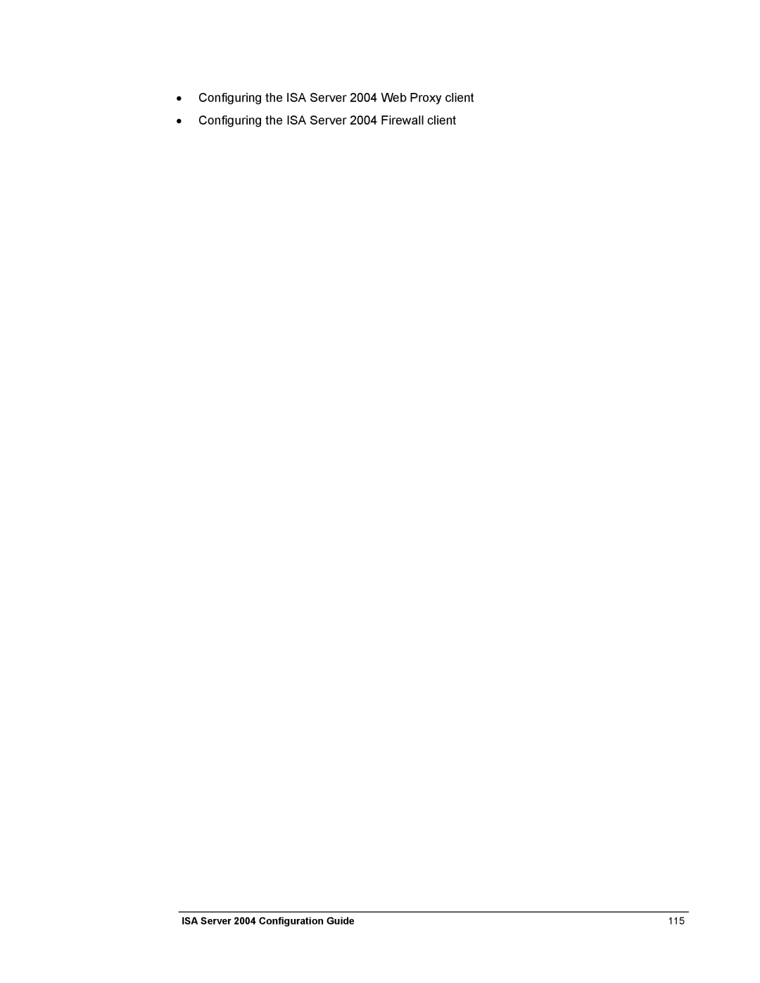 Microsoft manual ISA Server 2004 Configuration Guide 115 