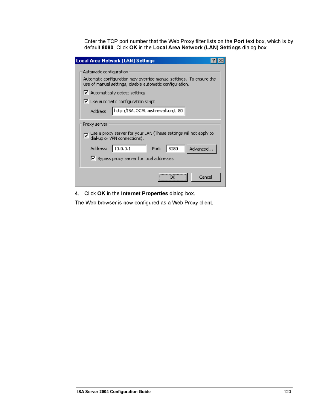 Microsoft manual ISA Server 2004 Configuration Guide 120 