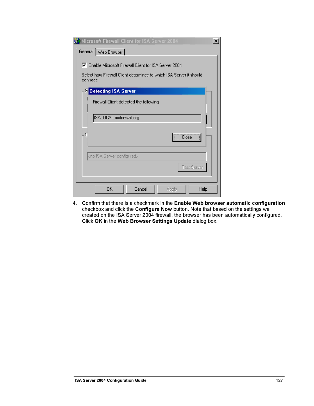 Microsoft manual ISA Server 2004 Configuration Guide 127 