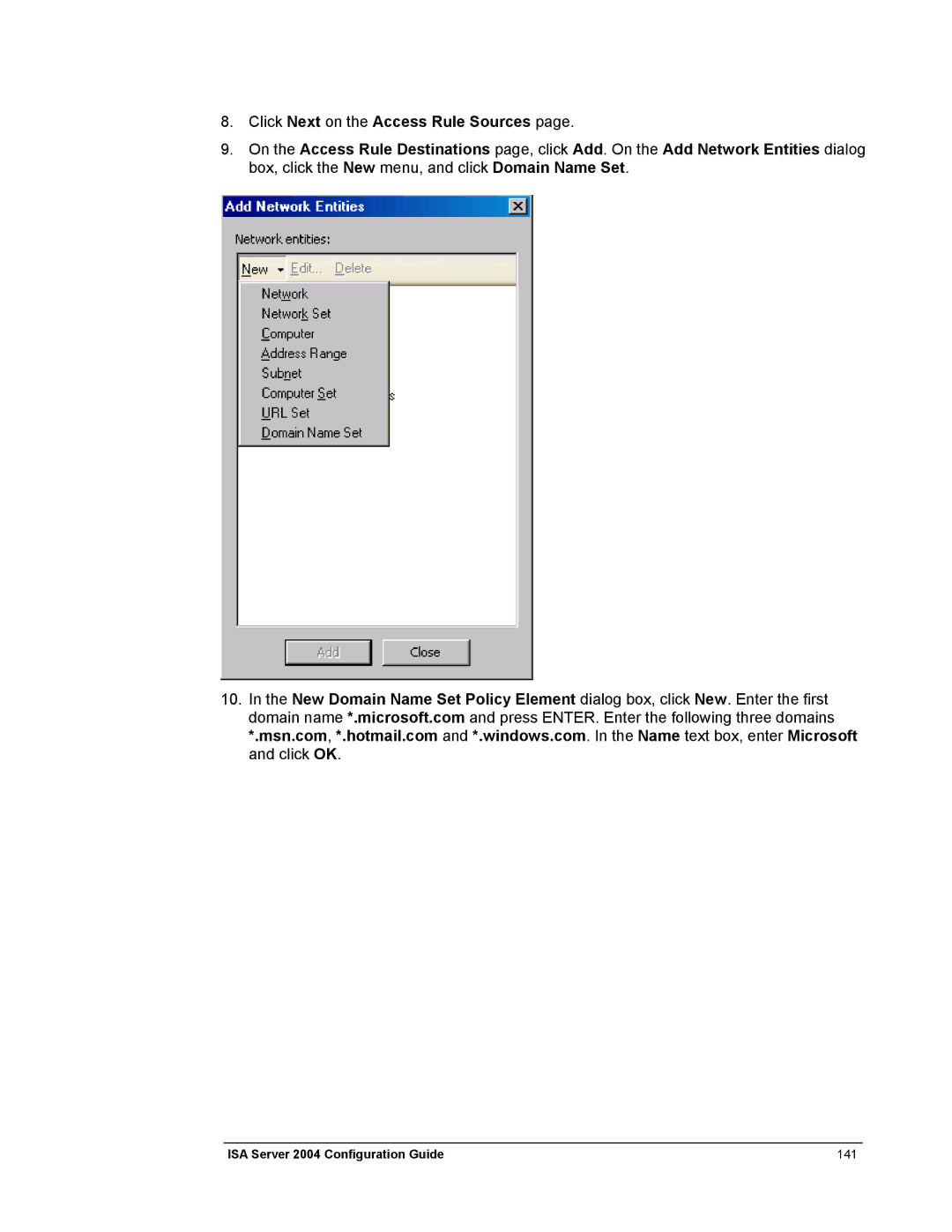 Microsoft manual ISA Server 2004 Configuration Guide 141 