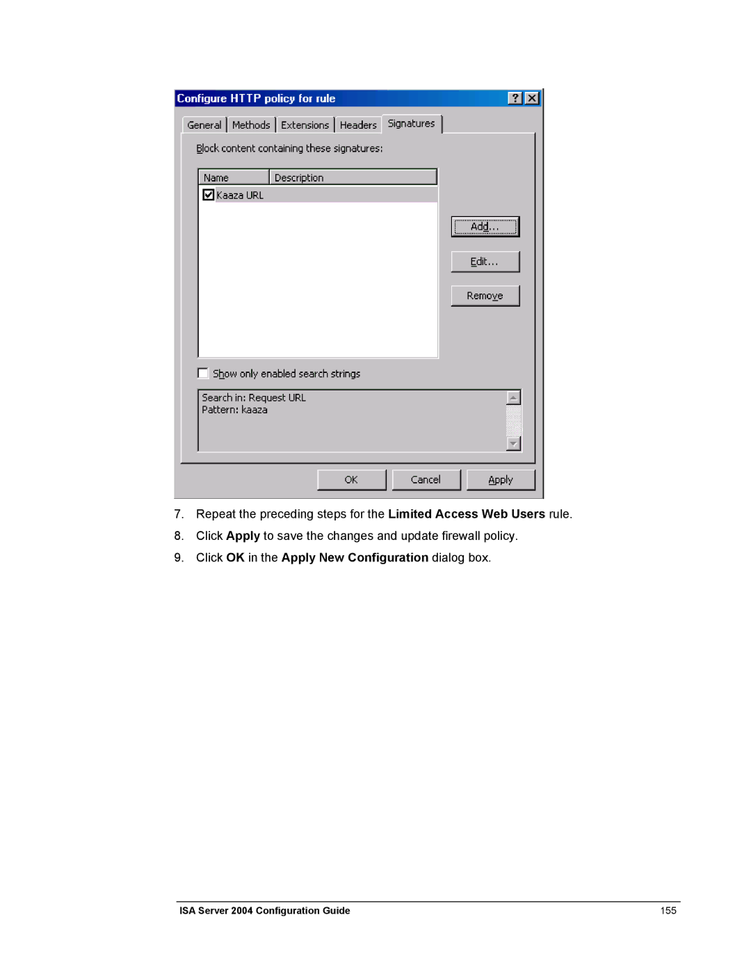 Microsoft manual ISA Server 2004 Configuration Guide 155 