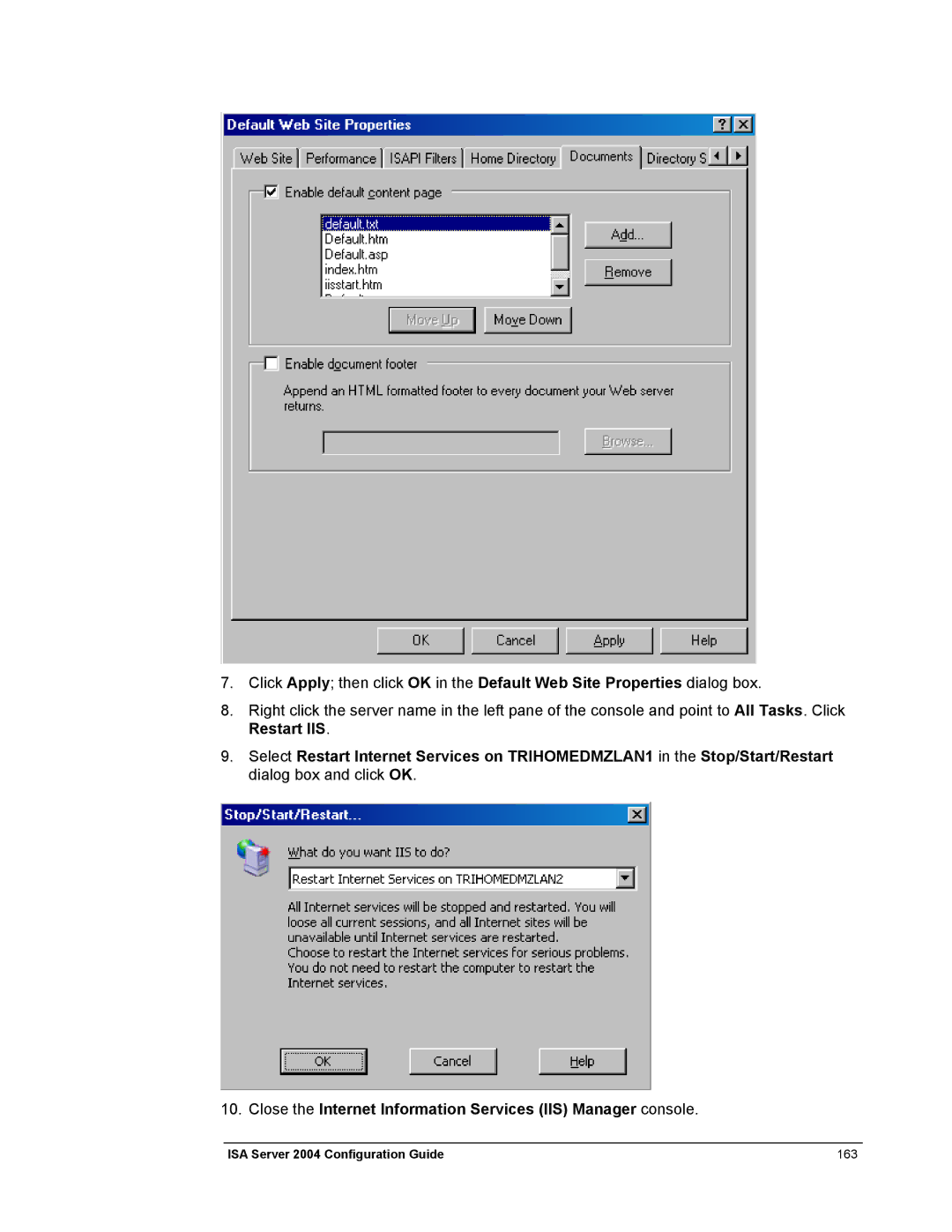 Microsoft manual ISA Server 2004 Configuration Guide 163 