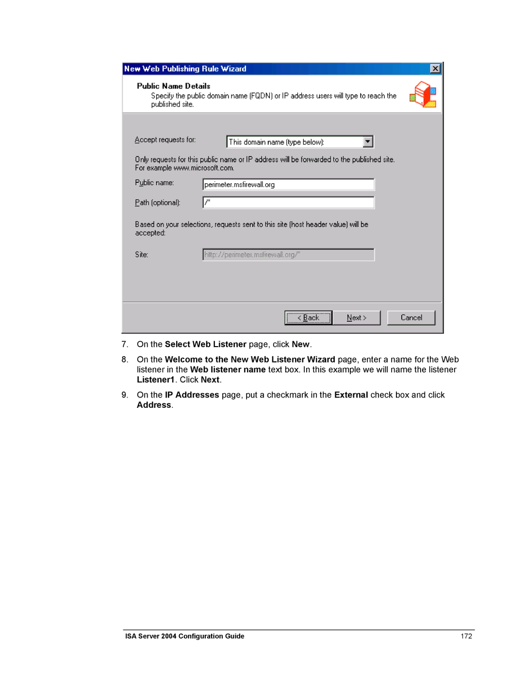 Microsoft manual ISA Server 2004 Configuration Guide 172 