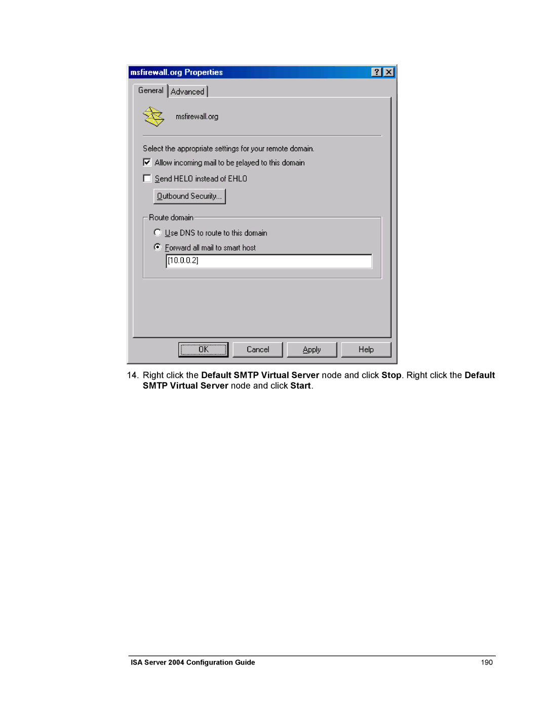 Microsoft manual ISA Server 2004 Configuration Guide 190 