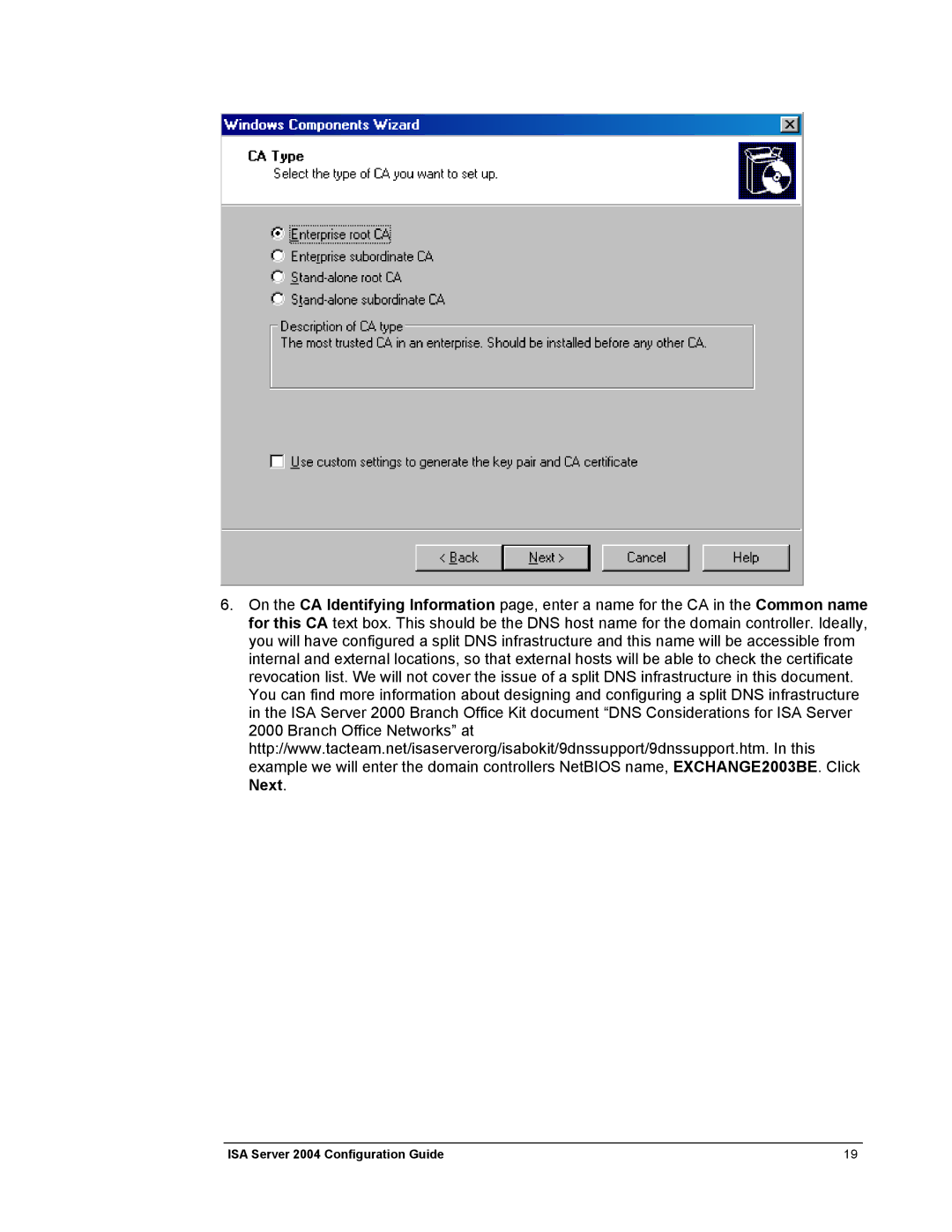 Microsoft manual ISA Server 2004 Configuration Guide 