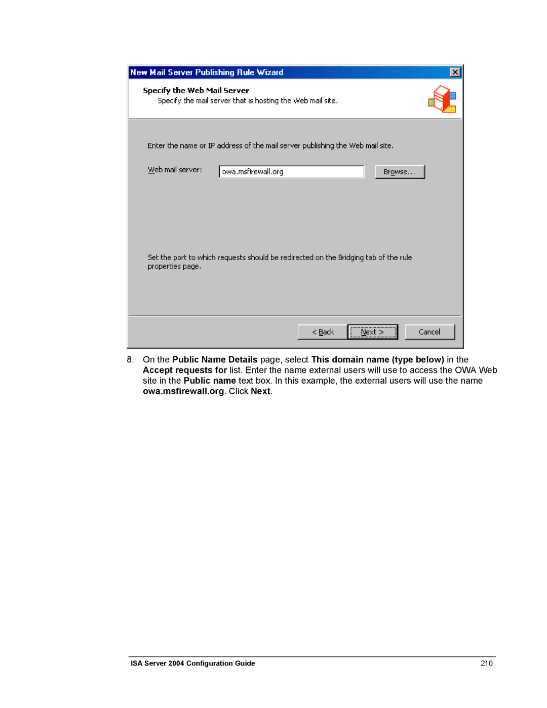 Microsoft manual ISA Server 2004 Configuration Guide 210 