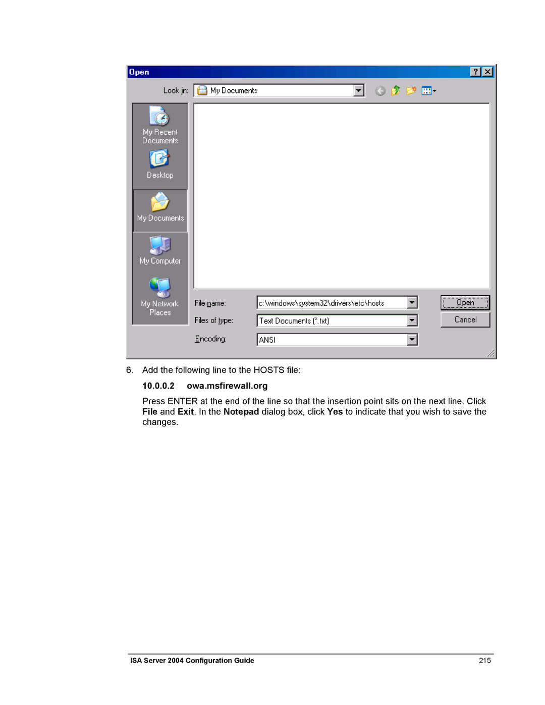 Microsoft 2004 manual 10.0.0.2 owa.msfirewall.org 