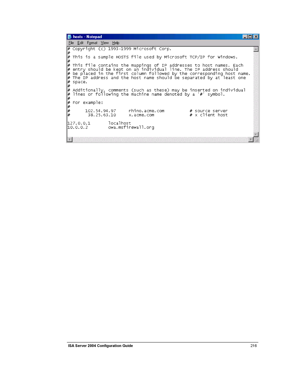 Microsoft manual ISA Server 2004 Configuration Guide 216 