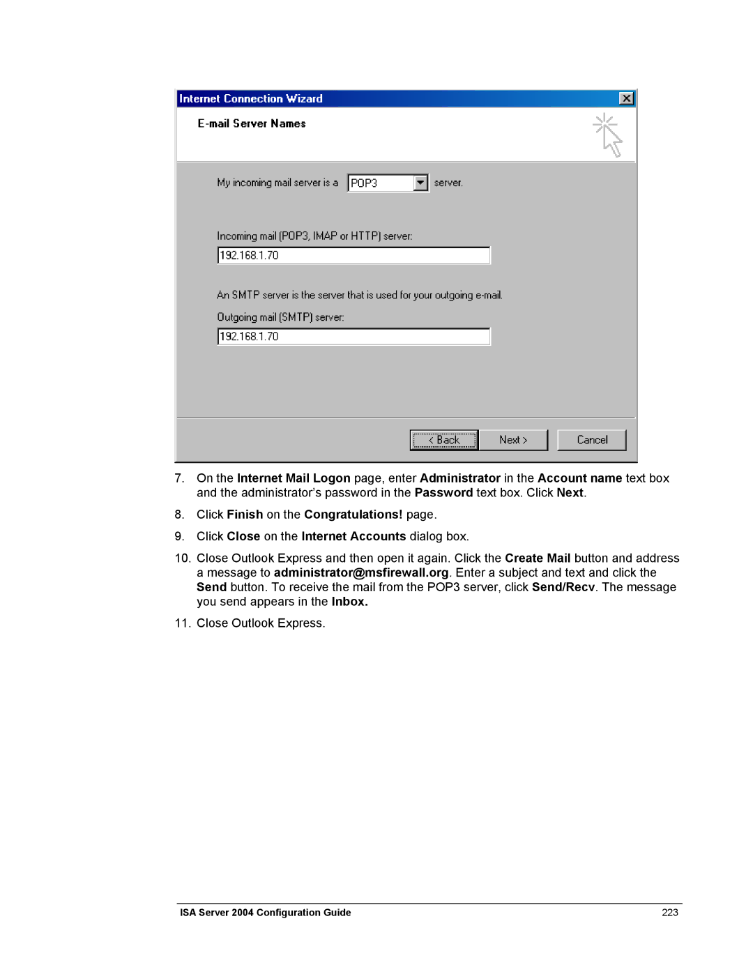 Microsoft manual ISA Server 2004 Configuration Guide 223 