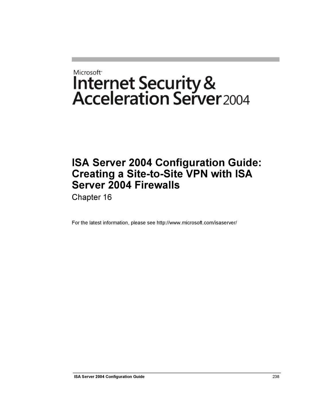 Microsoft manual ISA Server 2004 Configuration Guide 238 