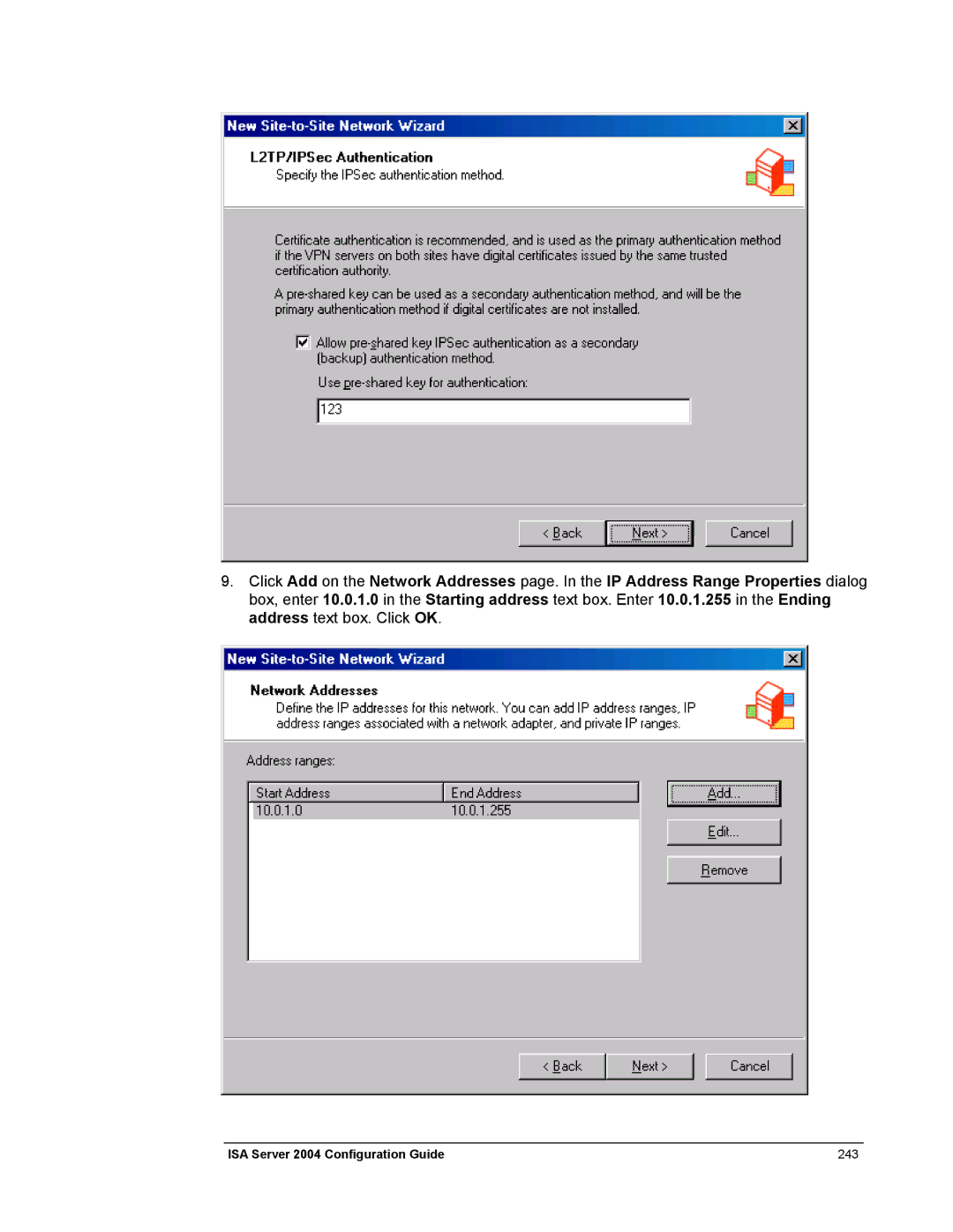 Microsoft manual ISA Server 2004 Configuration Guide 243 