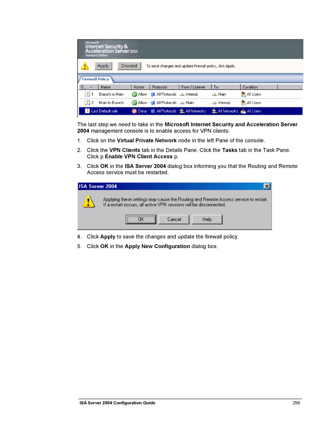 Microsoft manual ISA Server 2004 Configuration Guide 256 