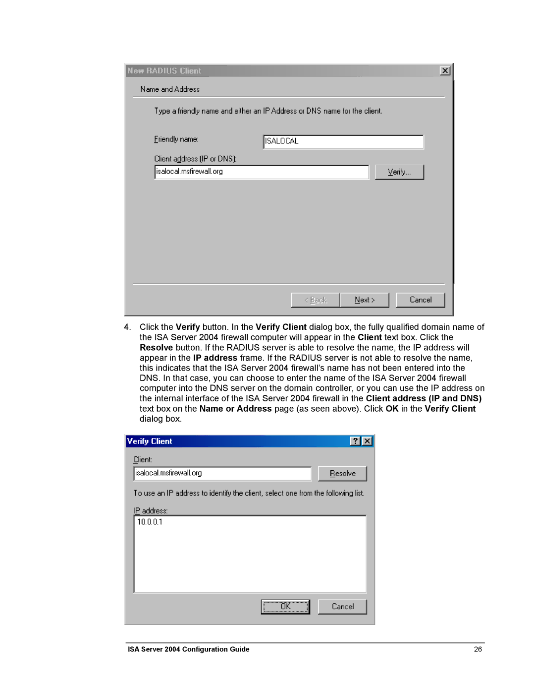 Microsoft manual ISA Server 2004 Configuration Guide 