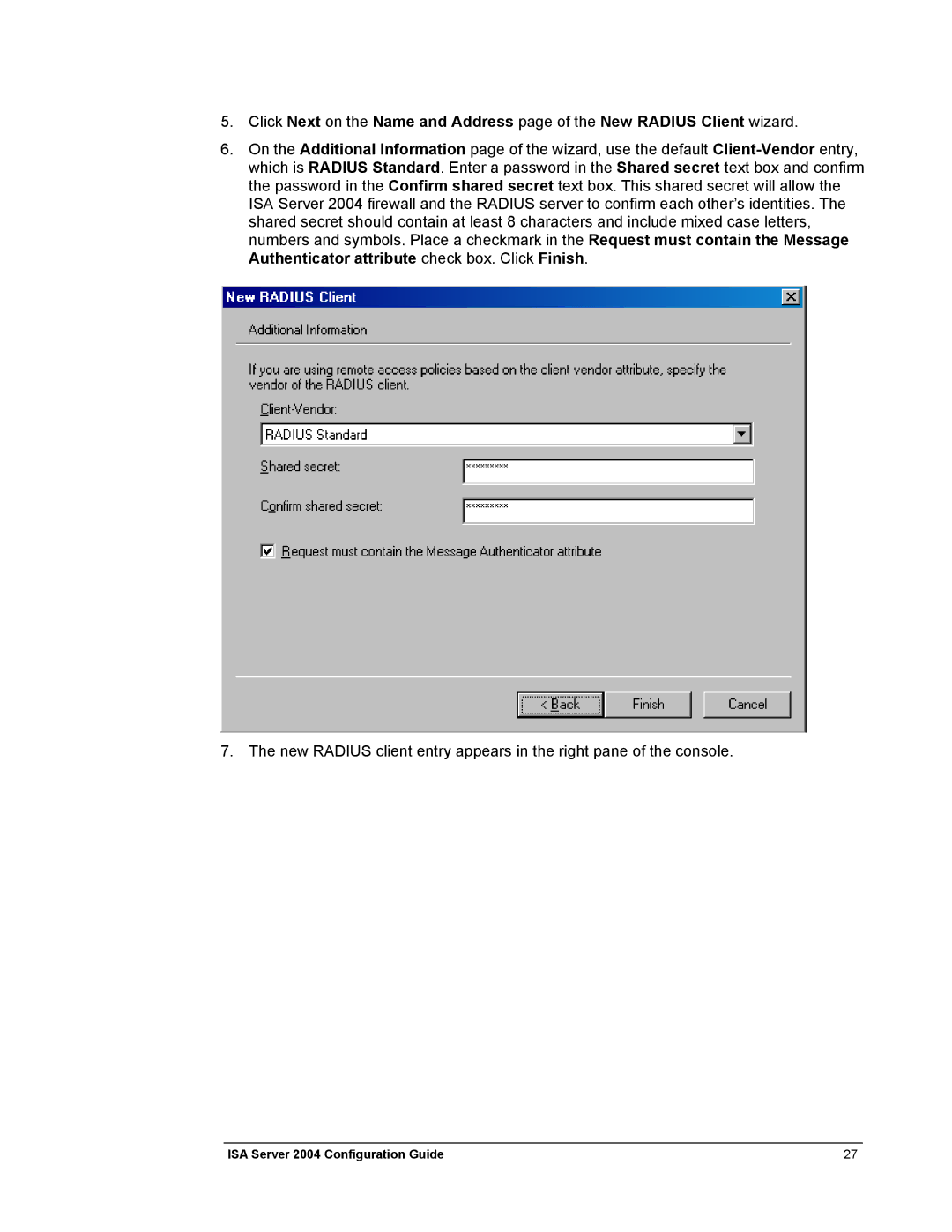 Microsoft manual ISA Server 2004 Configuration Guide 