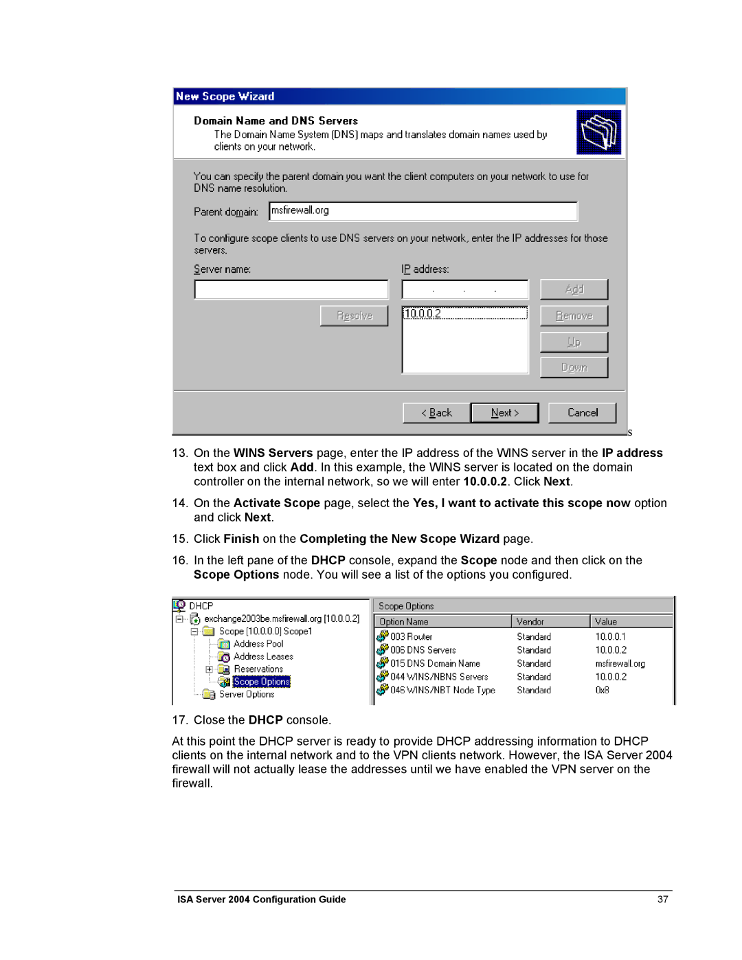 Microsoft manual ISA Server 2004 Configuration Guide 