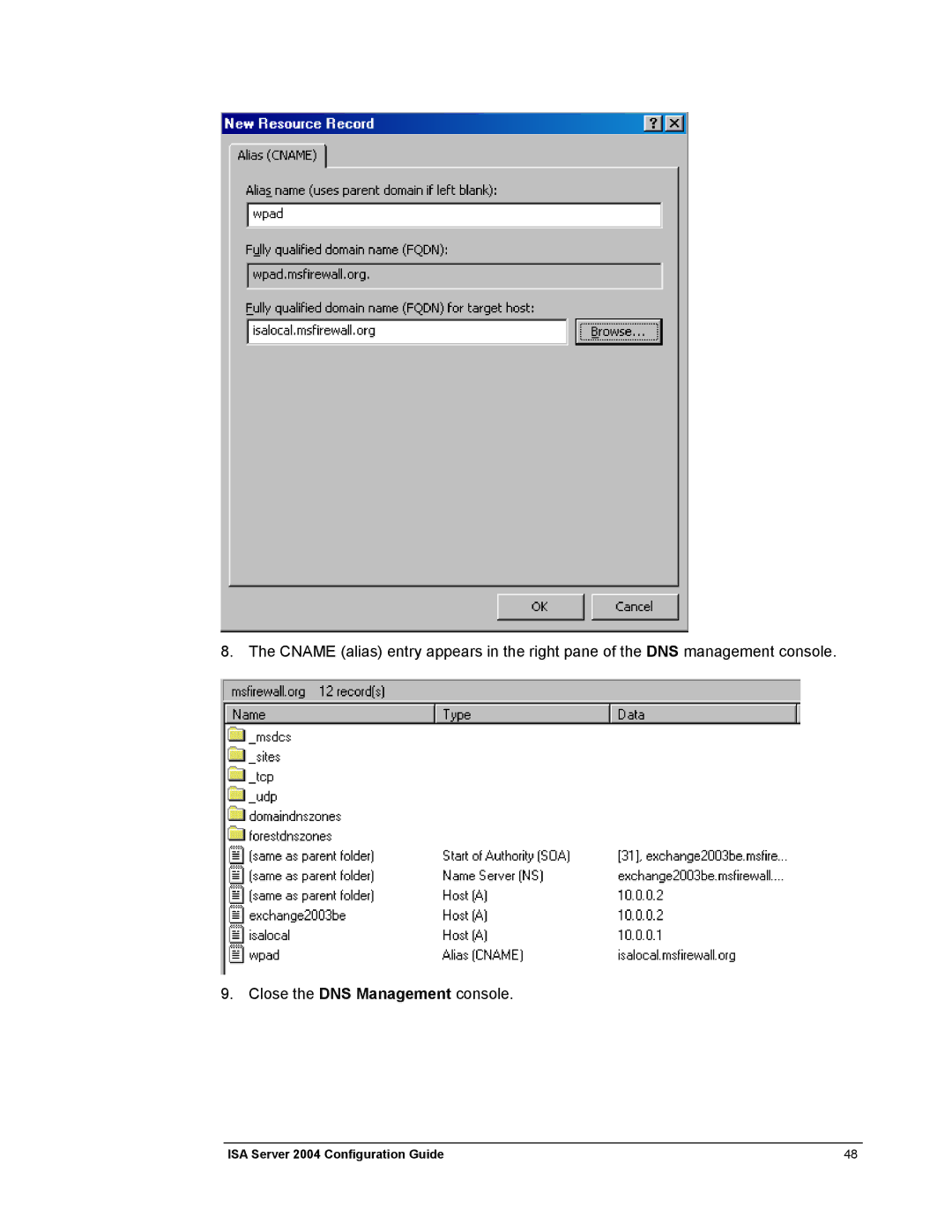 Microsoft manual ISA Server 2004 Configuration Guide 