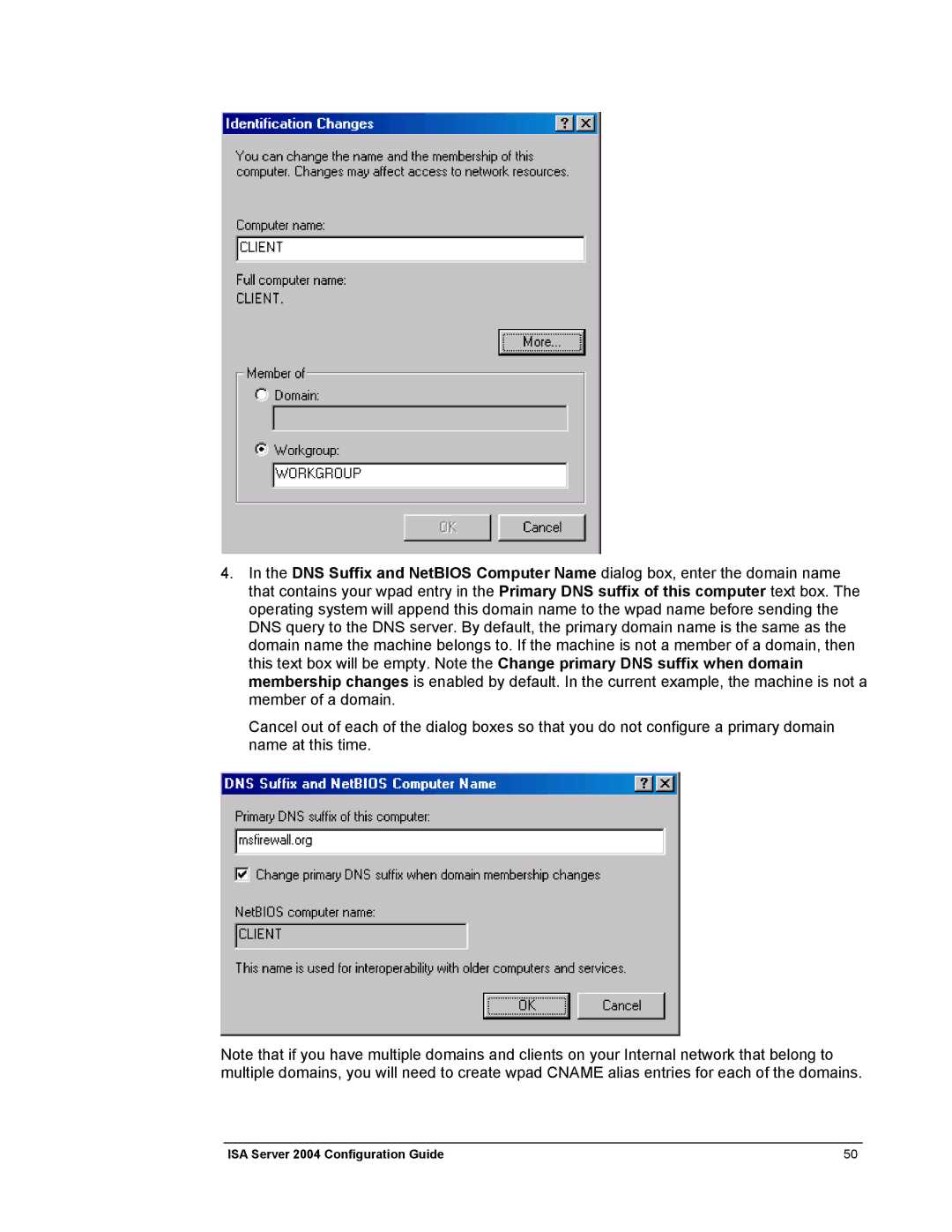 Microsoft manual ISA Server 2004 Configuration Guide 